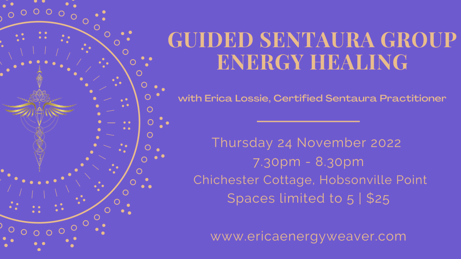 Sentaura Group Energy Healing Event – 24 November , 7.30pm