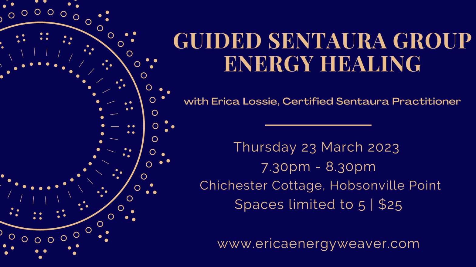 Sentaura Group Energy Healing Event – Thursday 23 March 2023 , 7.30pm