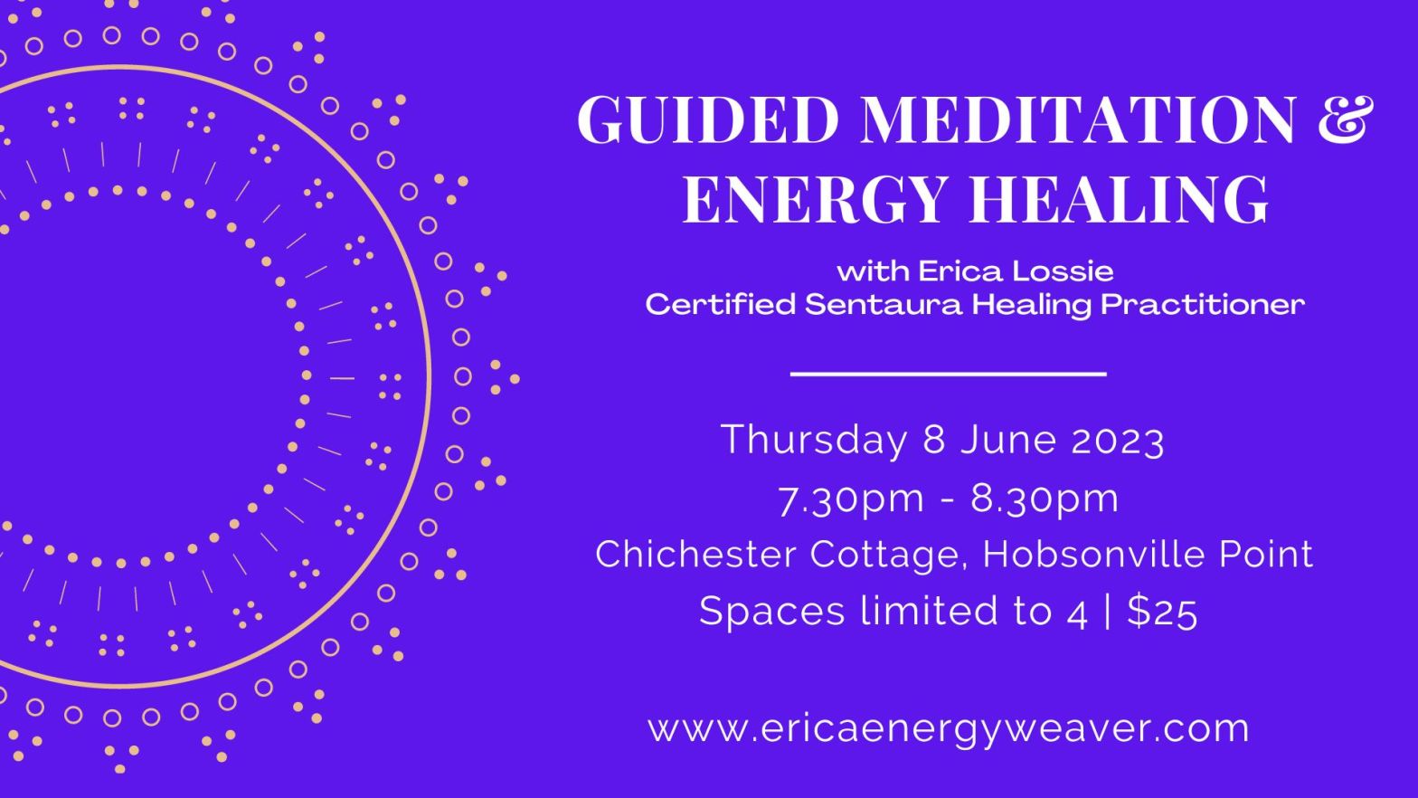 Energy Healing Event – Thursday 6 June